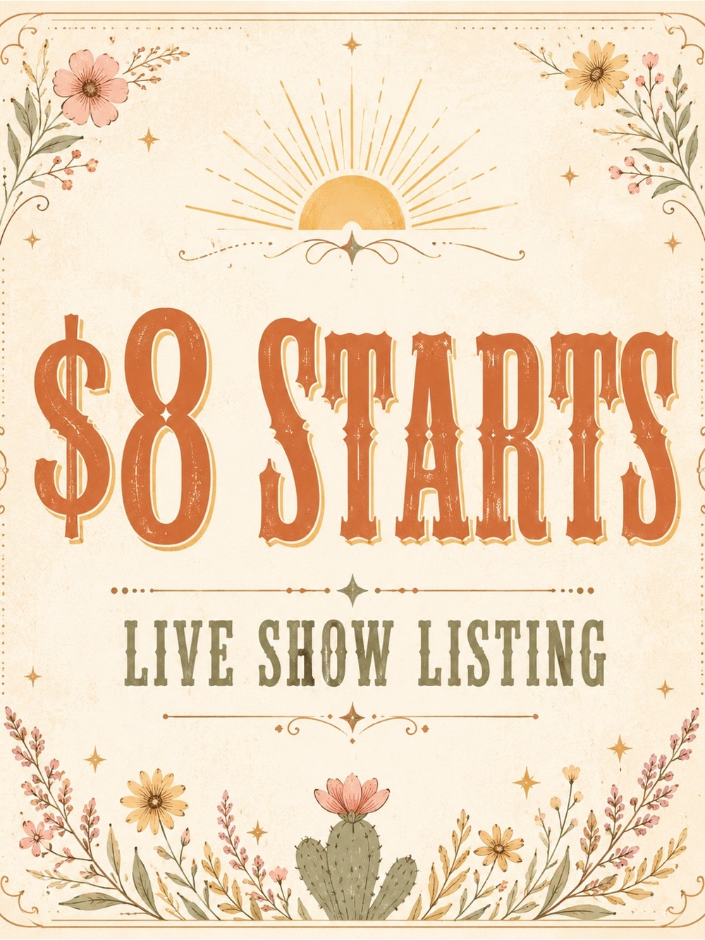 $8 Live Show Listing